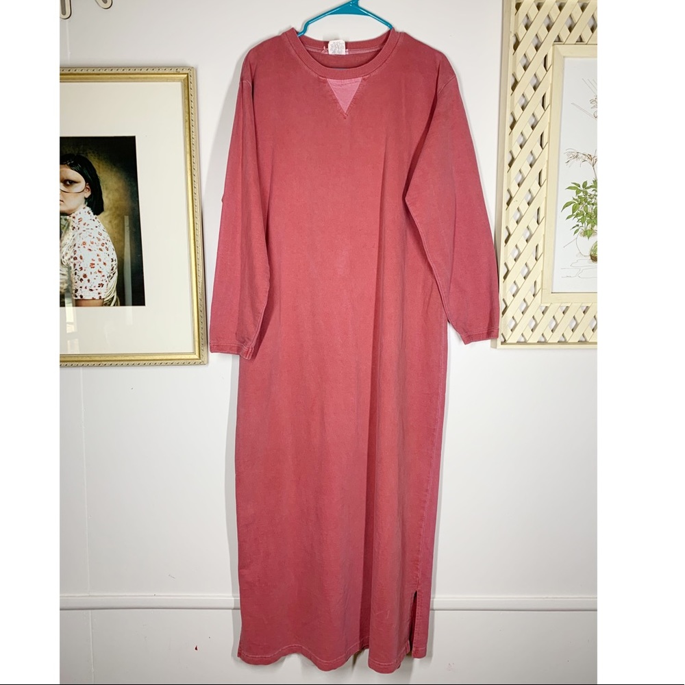 Vintage Sweatshirt Maxi Dress/ Sleep Dress L